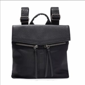 Botkier New York Black Nylon/Faux Leather Backpack